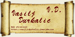 Vasilj Durkalić vizit kartica